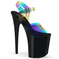 Flamingo-808RB - Rainbow PVC Black  