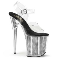 Flamingo-808SRS - Clear Black Rhinestones  