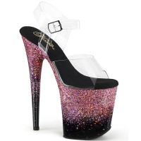 Flamingo-808SS - Clear Black Pink Multi Glitter