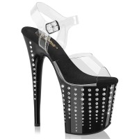 Flamingo-808TDRS - Clear Black Silver with Rhinetones