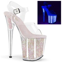 Flamingo-808UVG - Clear Neon Pink Glitter  