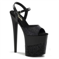 Flamingo-809-2G - Black Glitter/Black-Glitter