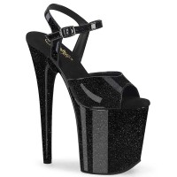 Flamingo-809GP - Black Glitter Patent Matching
