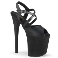 Flamingo-824 - Black Faux Leather Matte  