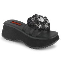 Flip-16 - Black Vegan Leather Satin