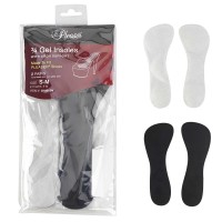 Gel Insoles GI-001SM - Ice Gray and Black - Size 5-8 (S-M) - 12 Packs of 2 Pairs = 24 Pairs