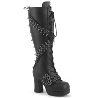 Gothika-108 - Black Vegan Leather