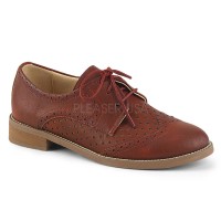 Hepburn-26 - Cherry Red Faux Leather  