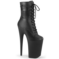 Infinity-1020PK - Black Faux Leather Matte  