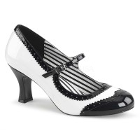Jenna-06 - White Black Pat  