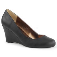 Kimberly-08 - Black Faux Leather  