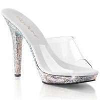 Fabulicious LIP-101DM - Clear  Silver Multi Rhinestones