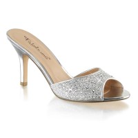 LUCY-01 - Silver Glitter Mesh Fabric