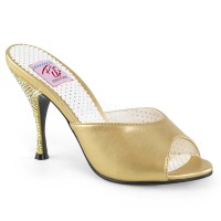 Monroe-05 - Champagne Faux Leather  