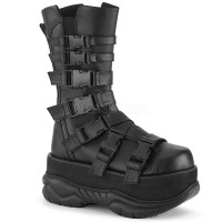 Neptune-210 - Black Vegan Leather  