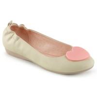 Olive-05 - Cream Faux Leather  