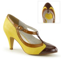 PEACH-03 - Yellow Multi Faux Leather