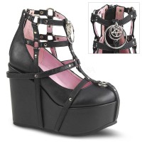 POISON-25-1 - Black Vegan Leather
