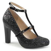 Queen-01 - Black Glitter Pat  