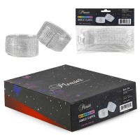 Rac-03 Ankle Cuffs - Crystal on Clear - 12 Pairs