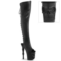 Rapture-3019 - Black Faux Leather Matte