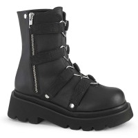 Renegade-50 - Black Vegan Leather Nylon