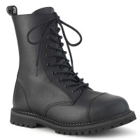 Riot-10 - Black Vegan Leather  