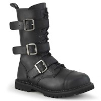Riot-12BK - Black Vegan Leather  