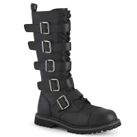 Riot-18BK - Black Vegan Leather  