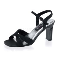 Romance-313 - Black Satin Pu