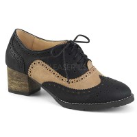 Russell-34 - Black Tan Faux Leather  