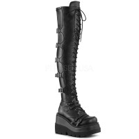 Shaker-350 - Black Vegan Stretch Leather SPECIAL - Size 7