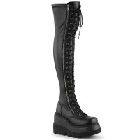 Shaker-374 - Black Stretch Vegan Leather