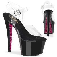 Sky-308CRS - Clear Black Pink Rhinestones