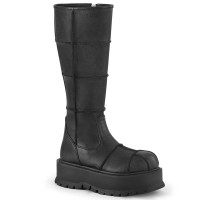 Slacker-230 - Black Vegan Leather  