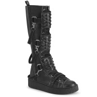 Sneeker-410 - Black Vegan Leather Canvas