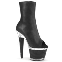 Spectator-1012 - Black Faux Leather Clear Matte