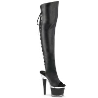 Spectator-3019 - Black Faux Leather Clear Matte