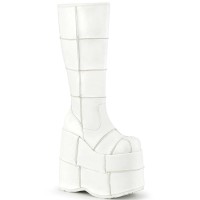 Stack-301 - White Vegan Leather