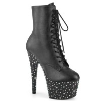 Stardance-1020 - Black Faux Leather Silver Multi