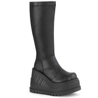 Stomp-200 - Black Stretch Vegan Leather  