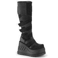 Stomp-228 - Black Vegan Leather