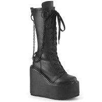 Swing-150 - Black Stretch Vegan Leather