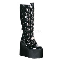 Demonia Swing-815 - Black Patent