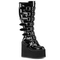 Swing-815WC - Black Patent - Wide Calf