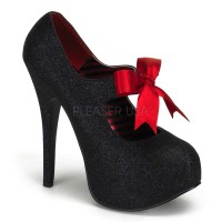 Bordello Teeze-04G - Black Mini Glitter SPECIAL
