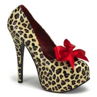 Bordello Teeze-12 - Cheetah Print Pu