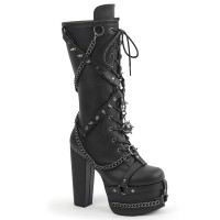 Torment-156 - Black Vegan Leather