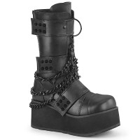 Trashville-138 - Black Vegan Leather  