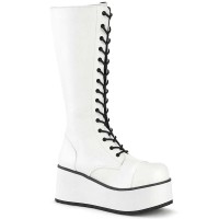 Trashville-502 - White Vegan Leather  